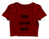 Aaramkhor Customized Design Your Own or Personalized Photo Printed Design Your Own Custom Merchandise summer-22 Womens Crop Tops